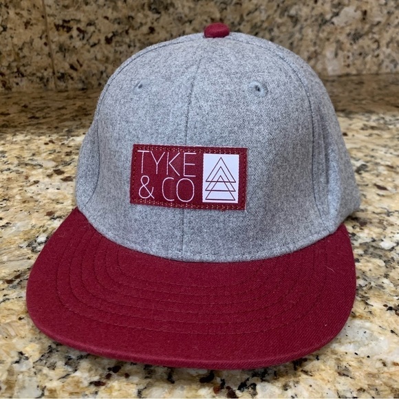 Tyke & Co Infant SnapBack Baseball Hat (6 Months- 3 Years) Grey And Red - Picture 1 of 5